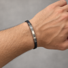 Pulsera acero negra hugo