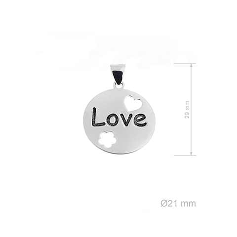 Colgante Plata de Ley "Love"