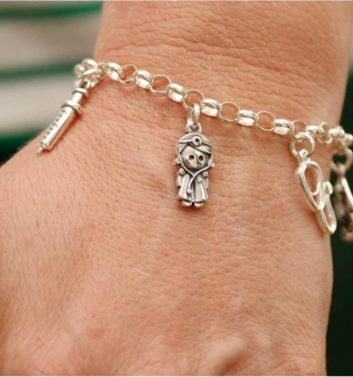 Pulsera enfermera plata - Imagen 2
