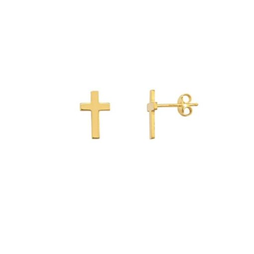 Pendientes de Mujer  Cruz Oro 18K