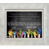 Cuadro personalizado para profesores "Manos Pintadas"