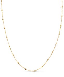 Cadena Oro 18k amarillo forzada con bolas de 1,3 mm 45 cm