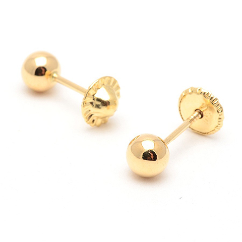 Pendientes Oro 18k bola - Imagen 2