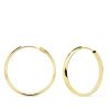 Aros media caña Oro 18k 20 mm