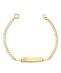 Esclava oro 18k bebé 12cm barbada