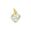 Colgante Corazón Piedra Oro 18k
