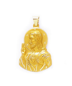 colgante Medalla Corazón de Jesús Oro 18k