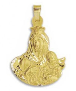 Medalla Virgen del Carmen Silueta Oro 18k 34mm