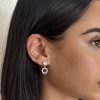 Pendientes Oro Blanco 18k circonitas