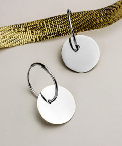 Pendientes Aros circulo plata de ley - Imagen 3