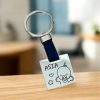 llavero personalizado acero en azul