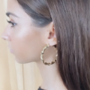 Aros Oro 18k rizados 45 mm