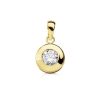 colgante oro 18k con circonita chaton