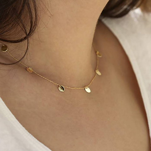 Gargantilla medallas oro 18k