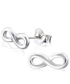 Pendientes plata de ley infinito