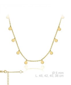 GARGANTILLA PLATA DE LEY CHAPADA MINI CHARMS MEDALLAS