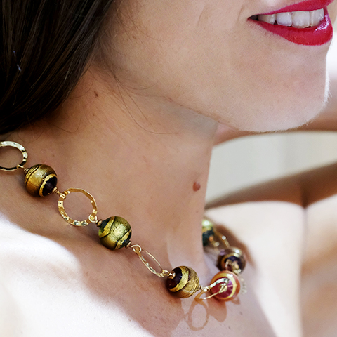 Gargantilla Oro 18k con piedras naturales - Imagen 4
