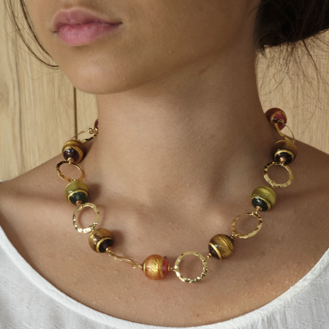 Gargantilla Oro 18k con piedras naturales - Imagen 2