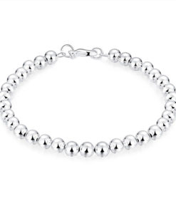 Pulsera plata de ley bolas