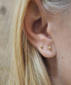 Pendientes plata de ley bola - Imagen 2