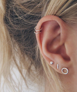 Pendientes plata de ley bola - Imagen 3