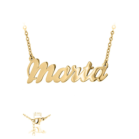 Gargantilla nombre oro 18k