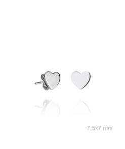 Pendientes corazon plata de ley