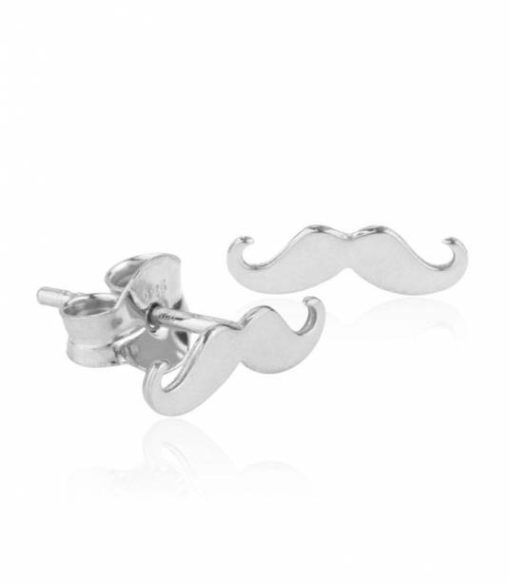 Pendientes bigote plata de ley