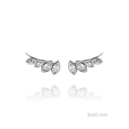 Pendientes trepador piedras plata de ley