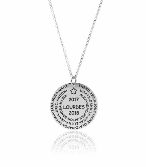 Gargantilla Profe personalizada plata de ley