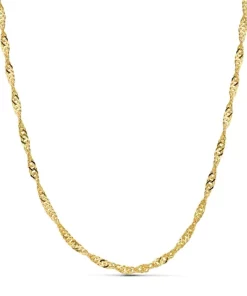 Cadena oro 18k singapur 40 cm 2mm