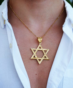 Colgante Oro 18k Cruz de David