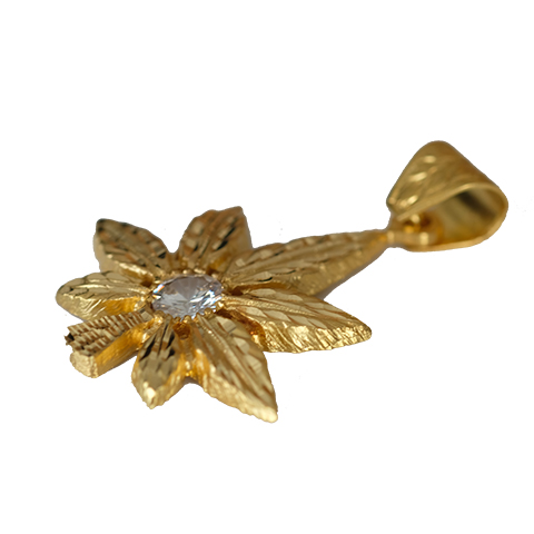 Colgante Oro 18k Marihuana