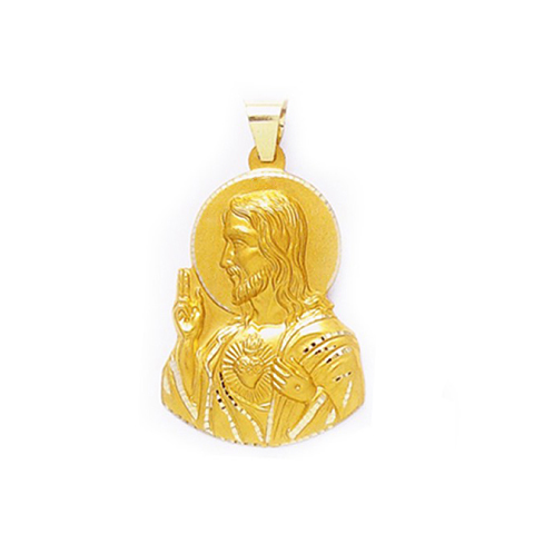 Medalla Corazón Jesús Oro18K 28 x 18mm