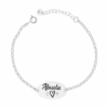 Pulsera plata abuela corazon