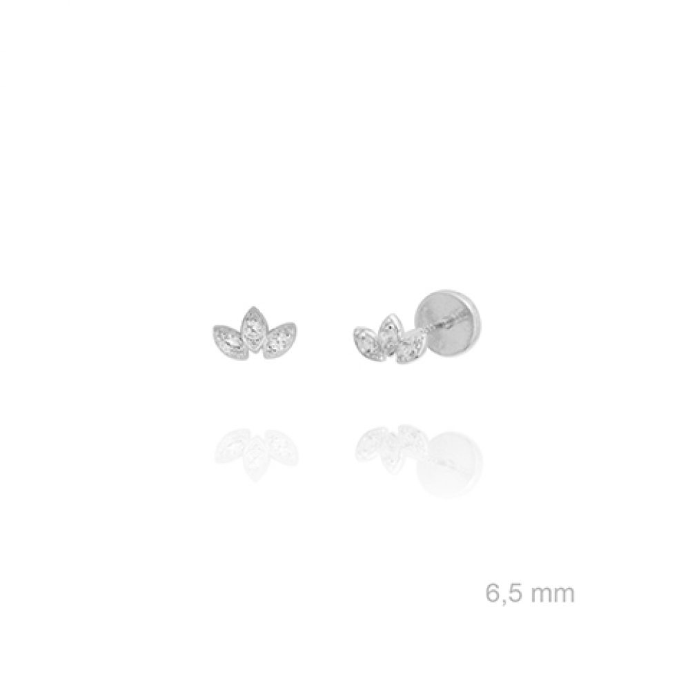 Pendientes Mini Plata 3 piedra