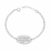 Pulsera personalizada corazón plata de ley