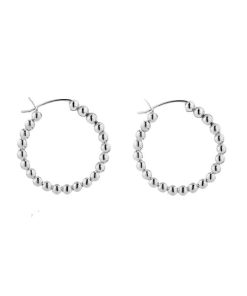 Aros plata de ley bolas