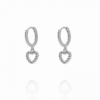 Pendiente Aro Bolitas 10mm Corazón Bolitas