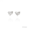 Pendientes diamante plata de ley