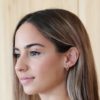 Pendientes Oro bicolor 18k mujer con circonita