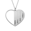 Gargantilla  plata de ley corazón personalizado