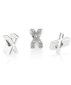 Charm plata de ley letra x