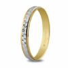 Alianza de boda facetada bicolor 3mm (5230108)