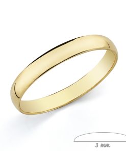 Alianza oro 9k amarillo lisa 3 mm