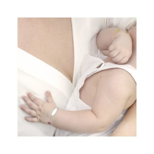Pulsera Plata de Ley bebe mariquita