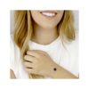 Pulsera plata de ley Smiley negro