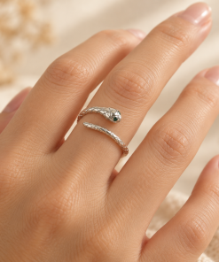 Anillo de plata de ley serpiente