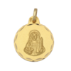 Medalla Oro 18k Santa Lucía 21 mm