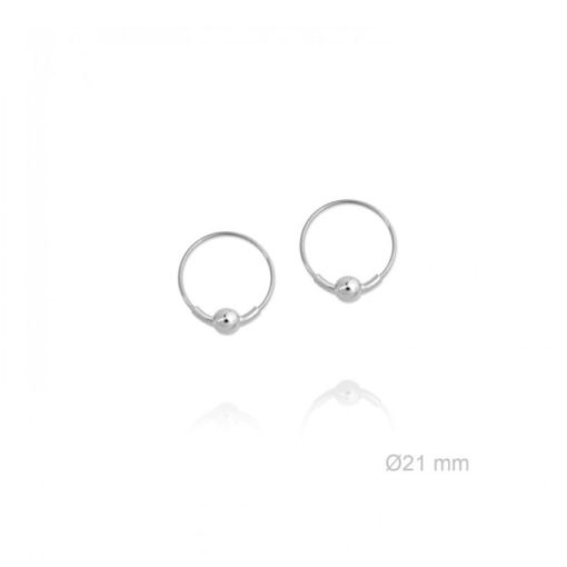 Aros plata de ley bolita